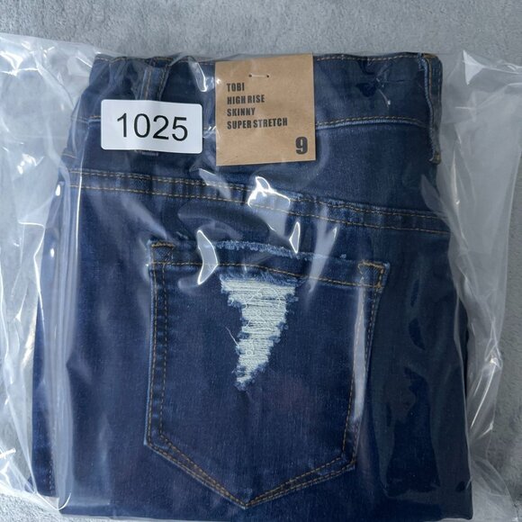 Blue Turtle Tobi Skinny Jeans Super Stretch RH2212 Distressed Womens Blue Size 9 - Picture 10 of 10
